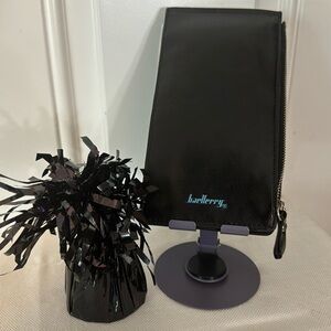 🌀baellerry Black Faux-leather Wallet🌀